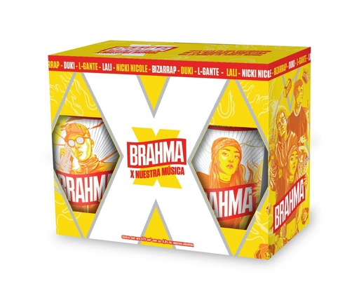 GIFTPACK BRAHMA 2 VASOS + 2 LATAS 473CC