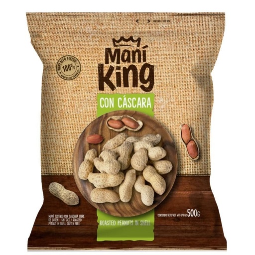 MANI KING TOSTADO CON CASCARA 500GR