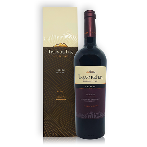 VINO TRUMPETER RESERVA MALBEC CON ESTUCHE 750CC
