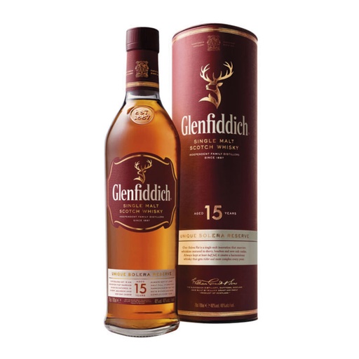 WHISKY GLENFIDDICH 15 AÑOS 750CC