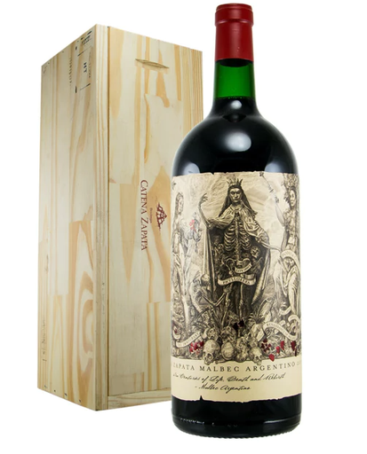 VINO CATENA ZAPATA MALBEC ARGENTINO BOTELLON 1.5L + ESTUCHE MADERA