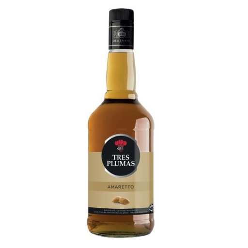 LICOR TRES PLUMAS AMARETTO 750CC