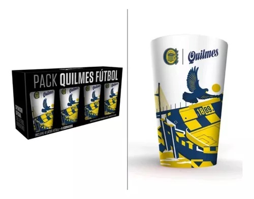 GIFTPACK FUTBOL ROSARIO CENTRAL 4 VASOS + LATAS