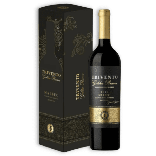 VINO TRIVENTO GOLDEN RESERVE MALBEC + ESTUCHE 750CC