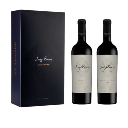 ESTUCHE LUIGI BOSCA DE SANGRE MALBEC 750CC Y CABERNET SAUVIGNON 750CC X2UD