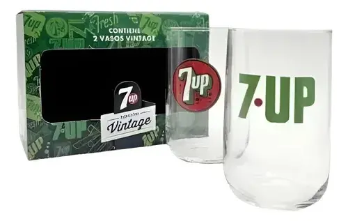 GIFT PACK VASOS VIDRIO 7UP ED VINTAGE X2UD
