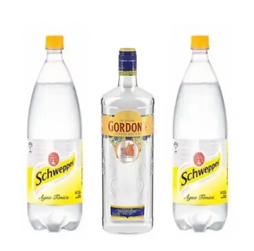 COMBO GIN GORDON'S + 2 SCHWEPPES TONICA 1,5L