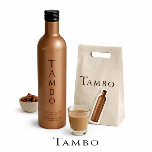 LICOR DE DULCE DE LECHE TAMBO 750CC + TOALLA + BOLSA