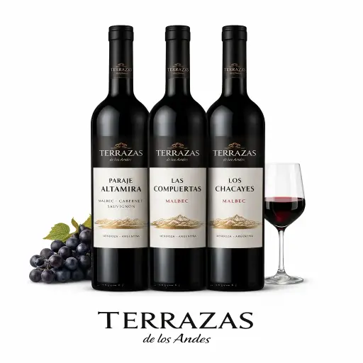COMBO VINO TERRAZAS DE LOS ANDES TERROIR 2 + 1