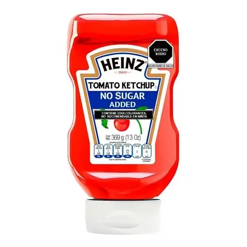 HEINZ KETCHUP SIN AZUCAR AGREGADO 369gr