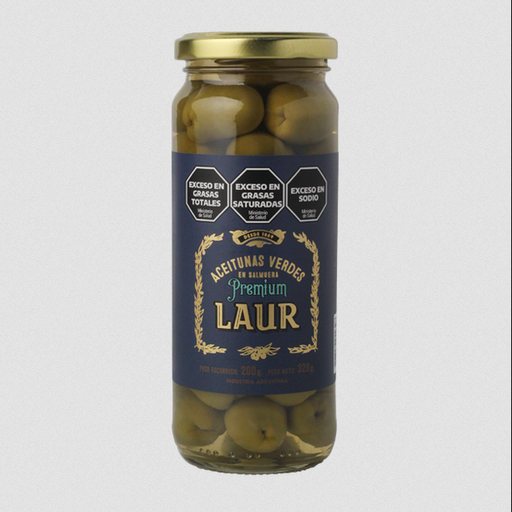 ACEITUNAS LAUR VERDES PREMIUM 200GR