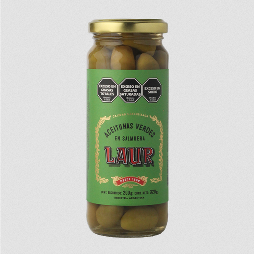 ACEITUNAS LAUR VERDES GRANDES 200GR