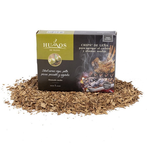 CHIPS DE LEÑA OLIVO 140 GRS HUMOS
