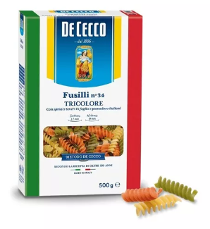 DE CECCO FUSSILLI TRICOLORE N34