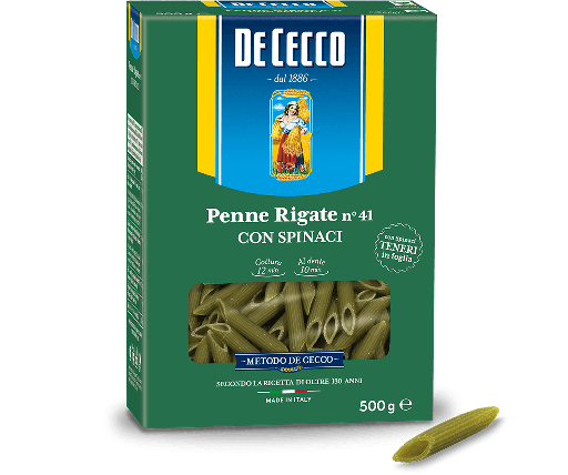 DE CECCO PENNE RIGATE CON ESPINACA 500GR