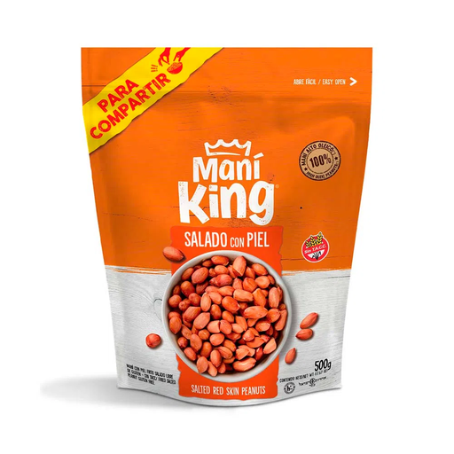 MANI FRITO SALADO CON PIEL DOY PACK KING 350GR