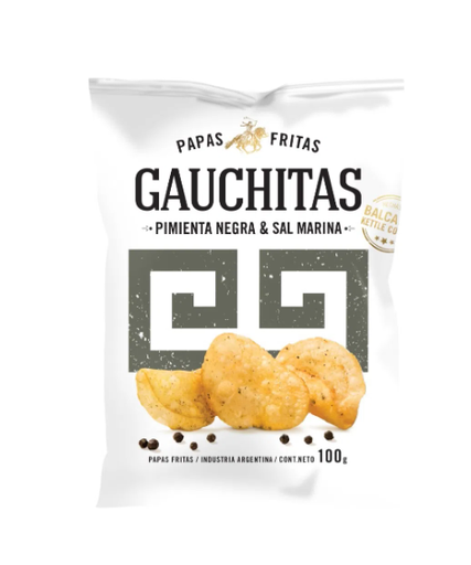 PAPAS FRITAS GAUCHITAS PIMIENTA NEGRA 80GR