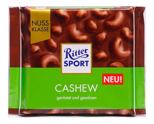 RITTER SPORT CASTAÑAS DE CAJU 100GR