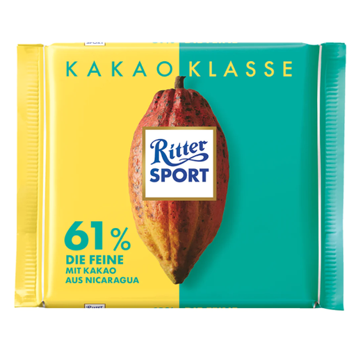 RITTER SPORT 61% CACAO NICARAGUA 100GR