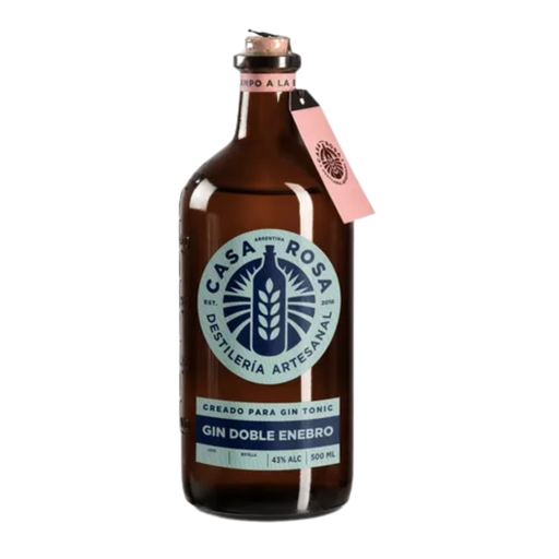 GIN CASA ROSA DOBLE ENEBRO 500CC