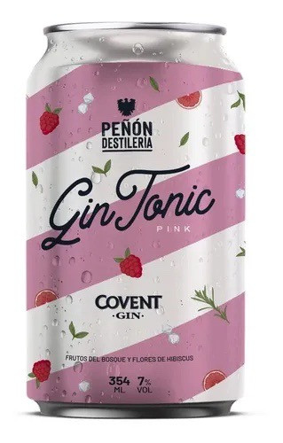 GIN TONIC COVENT PINK LATA 354CC