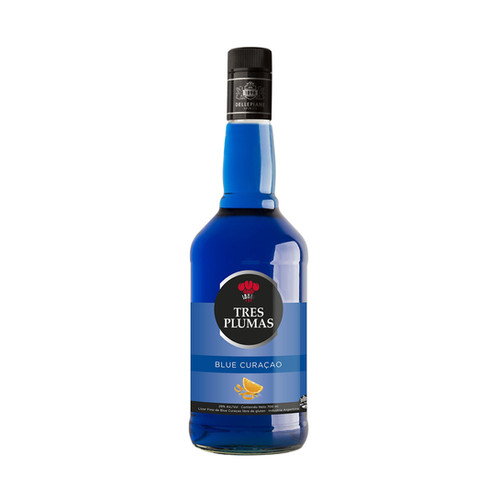 LICOR TRES PLUMAS BLUE CURACAO 700CC