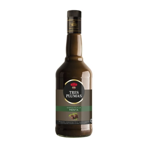 LICOR TRES PLUMAS CHOCOLATE A LA MENTA 700CC
