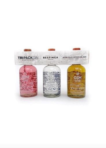 GIN RESTINGA TRIPACK 375CC (LONDON DRY + DEST. OTOÑO + FLAVORED)