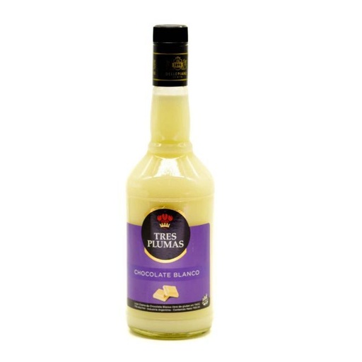 LICOR TRES PLUMAS CHOCOLATE BLANCO 750CC