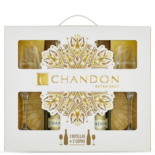 ESPUMANTE CHANDON EXTRA BRUT 750CC  + 2 COPAS